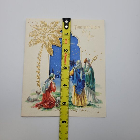 Vintage Christmas Greeting Card With Nativity Scene - Picture 7 of 7